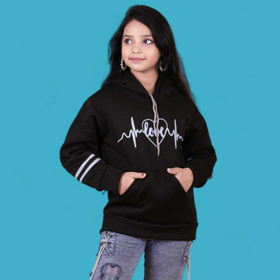 S K MAHIR FASHION Short Sleeve Printed Girls Reversible Sweatshirt