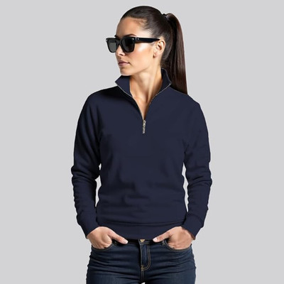 hifzaa Full Sleeve Solid Women Sweatshirt