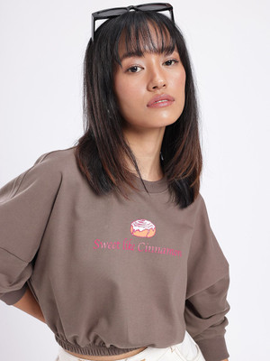 Glitchez Full Sleeve Printed Women Sweatshirt