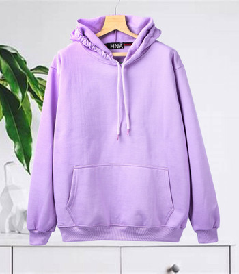 HNA Full Sleeve Solid Women Sweatshirt