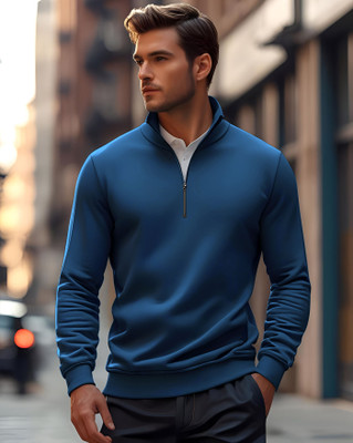 ENITOR Full Sleeve Solid Men Sweatshirt