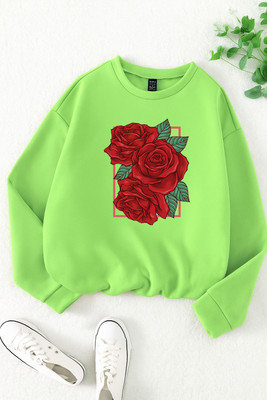 BLUE MOTH Full Sleeve Graphic Print Women Sweatshirt