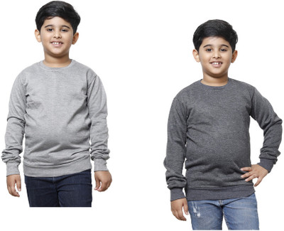 Indistar Full Sleeve Solid Boys Sweatshirt
