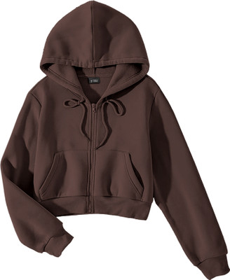 FUNKY MONKEY Full Sleeve Solid Girls Sweatshirt