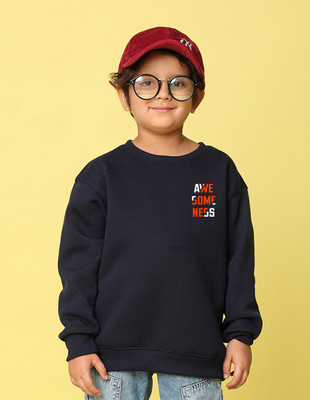 Nusyl Full Sleeve Solid Boys Sweatshirt