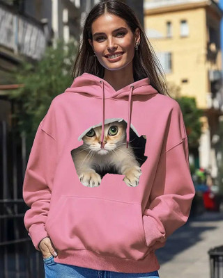 KUGDIT Full Sleeve Animal Print Women Sweatshirt