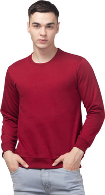 ADIXUS Full Sleeve Solid Men Sweatshirt