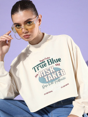 Roadster Full Sleeve Printed Women Sweatshirt