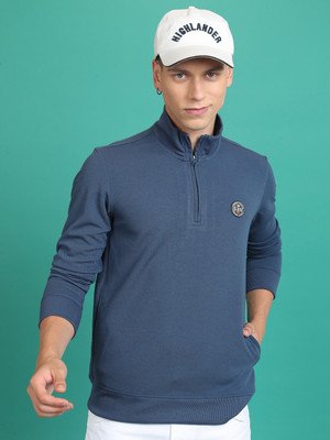 HIGHLANDER Full Sleeve Solid Men Sweatshirt