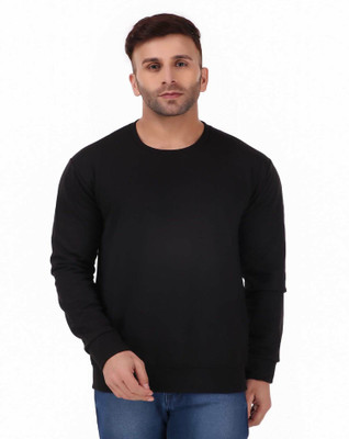 SHOPDAY Full Sleeve Self Design Men Sweatshirt
