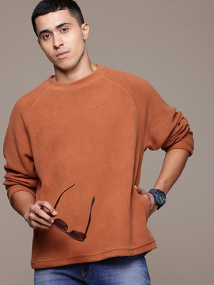 Roadster Full Sleeve Solid Men Sweatshirt