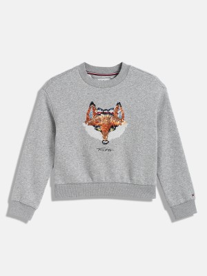 TOMMY HILFIGER Full Sleeve Embellished Girls Sweatshirt