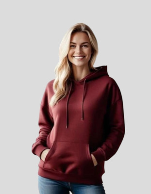 Pwexz Full Sleeve Solid Women Sweatshirt