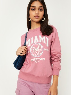 MAX Full Sleeve Graphic Print Girls Sweatshirt