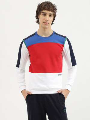 United Colors of Benetton Full Sleeve Color Block Men Sweatshirt