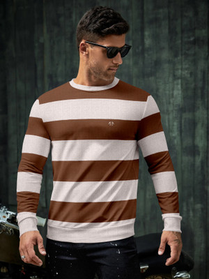 Triptee Full Sleeve Striped Men Sweatshirt