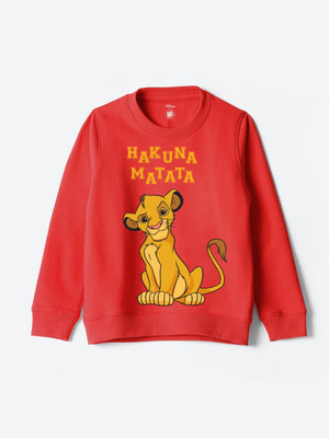 YK Disney Full Sleeve Graphic Print Boys Sweatshirt