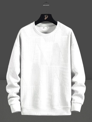 Lewit Full Sleeve Self Design Men Reversible Sweatshirt
