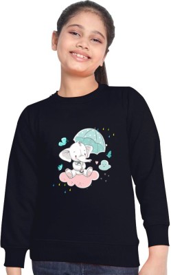 BRATMA Full Sleeve Graphic Print Girls Sweatshirt