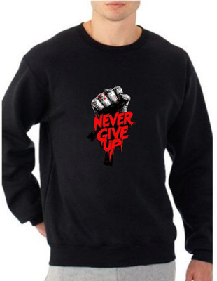 ONNEXO Full Sleeve Solid, Printed, Geometric Print, Graphic Print Men Sweatshirt