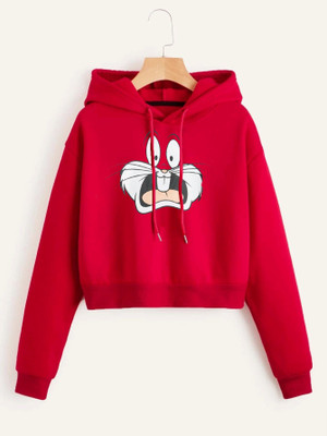 Vmens Printed Round Neck Formal Women Red Sweater