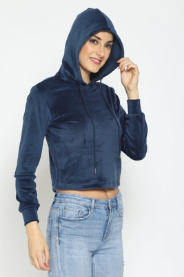 ADRIANA Full Sleeve Solid Women Sweatshirt