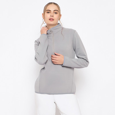 MADAME Full Sleeve Solid Women Sweatshirt