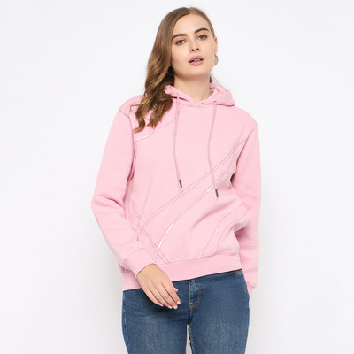 MADAME Full Sleeve Solid Women Sweatshirt