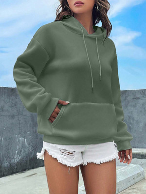 PRAVAHA Full Sleeve Solid Women Sweatshirt