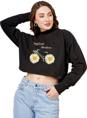 BlueFicus Full Sleeve Solid Women Sweatshirt