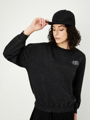 MAX Full Sleeve Solid Women Sweatshirt