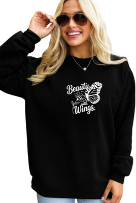 Fluffy Enterprise Full Sleeve Printed Women Sweatshirt