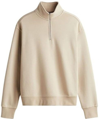 NetClick Full Sleeve Solid Men Sweatshirt