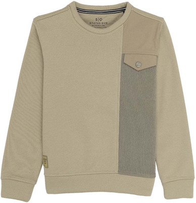 Status Quo Full Sleeve Self Design Boys Sweatshirt