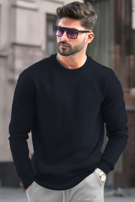 TRIPR Full Sleeve Solid Men Sweatshirt
