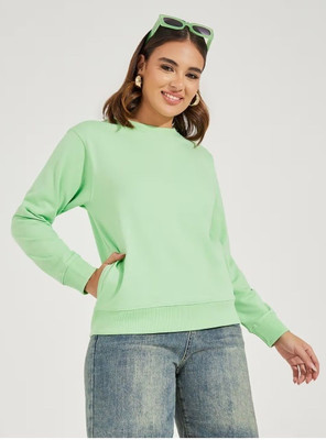 FitEasyWear Full Sleeve Solid Women Sweatshirt