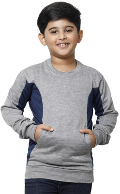 Indistar Full Sleeve Color Block Boys Sweatshirt