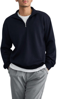 Cliffix Full Sleeve Solid Men Sweatshirt