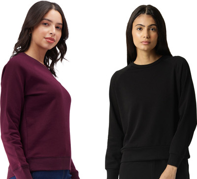 R Heaven Fashions Full Sleeve Solid Women Sweatshirt