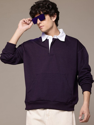 Roadster Full Sleeve Solid Men Sweatshirt