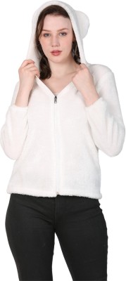 RICH APPAREL Full Sleeve Self Design Women Reversible Sweatshirt