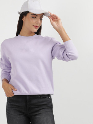 Tdoc Full Sleeve Solid Women Sweatshirt