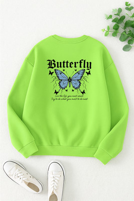 BLUE MOTH Full Sleeve Graphic Print Men & Women Sweatshirt