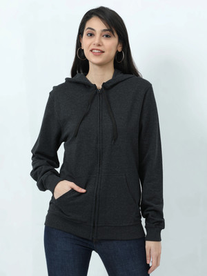 Wafaa Full Sleeve Solid Women Sweatshirt
