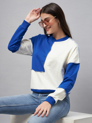 Club York Full Sleeve Color Block Women Sweatshirt
