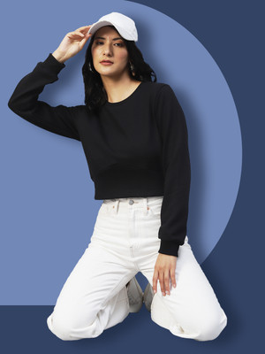 RIGO Full Sleeve Solid Women Sweatshirt