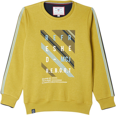 MONTE CARLO Full Sleeve Printed Boys Sweatshirt