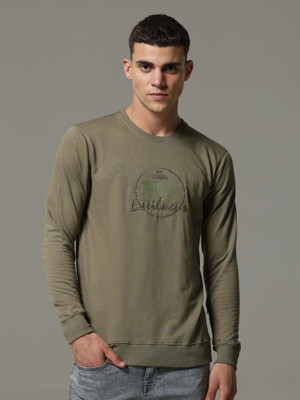 Estilocus Full Sleeve Embroidered Men Sweatshirt