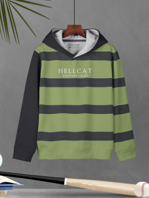 Hellcat Full Sleeve Color Block Boys Sweatshirt