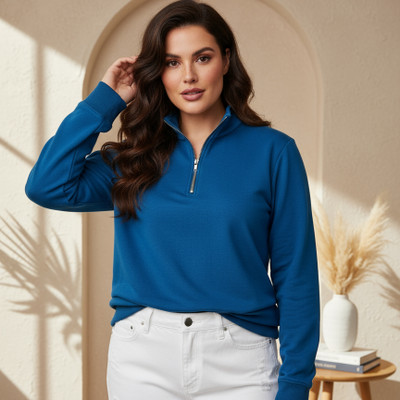 HILFIRE REGION Full Sleeve Solid Women Sweatshirt